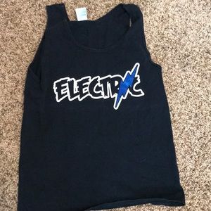 this is a stingrays worlds team tank top, Electric